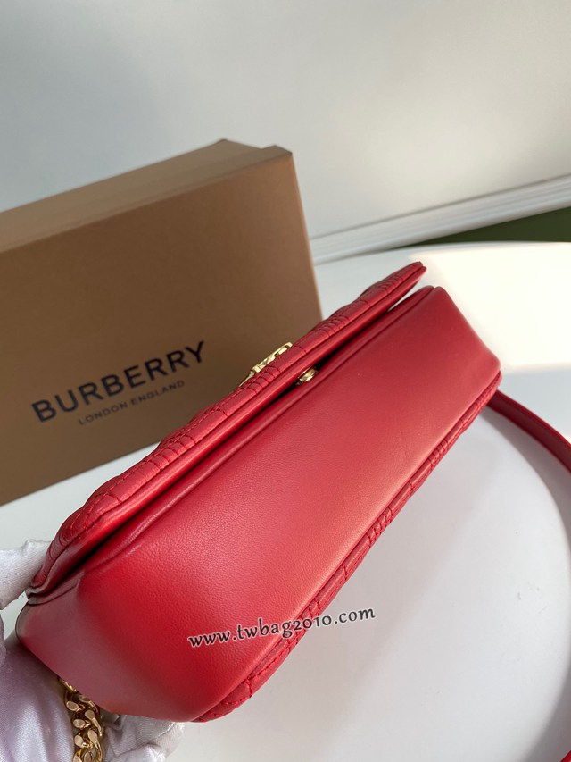 Burberry專門店新款羊皮小號TB蘿拉包 巴寶莉羔羊皮單肩斜挎女包 yxb1213